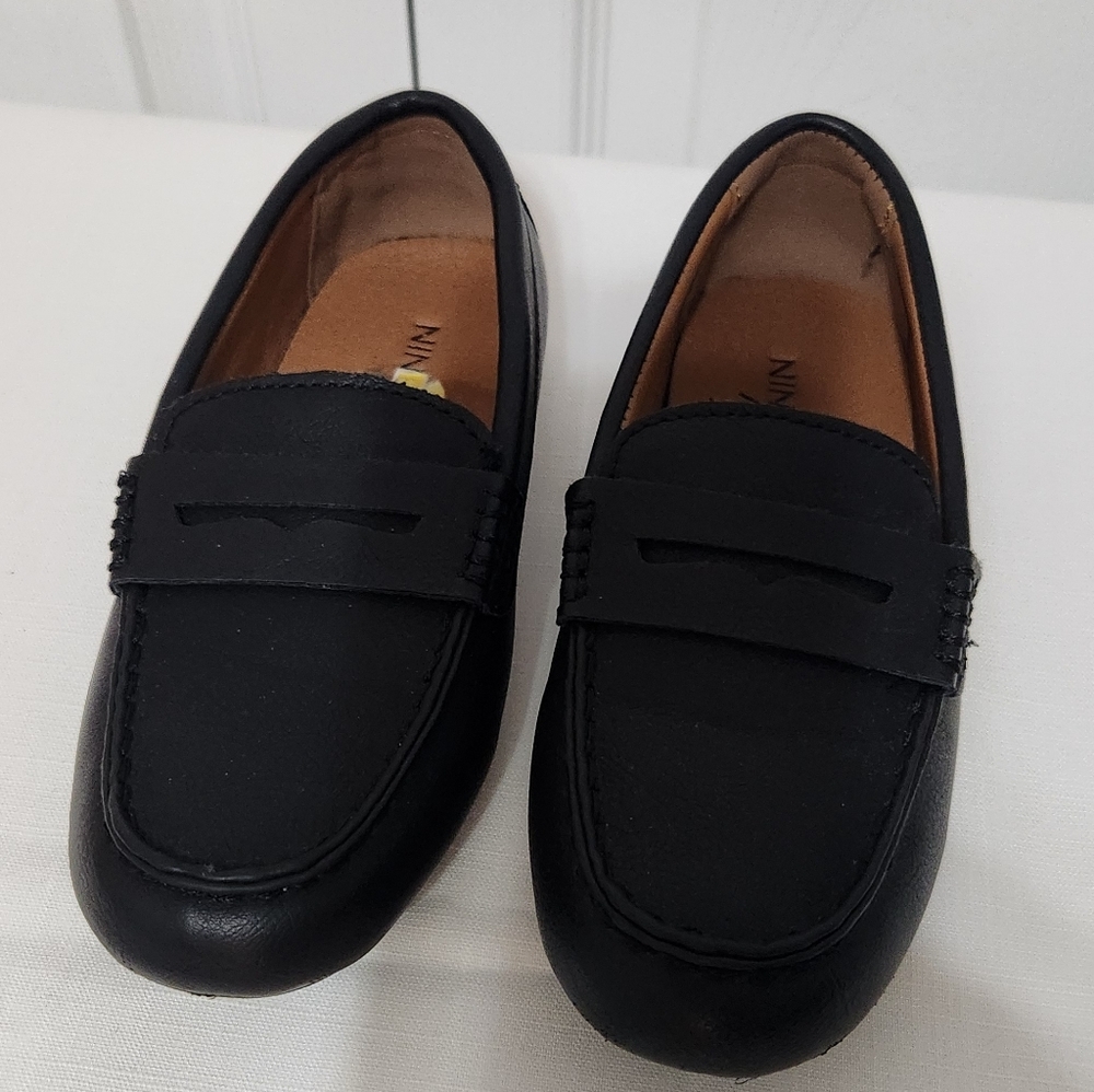 Nine West Boy's Black Slip-On Loafers